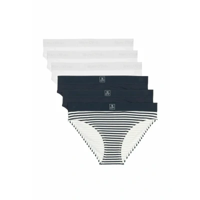 Afbeelding van Marc O&#039;Polo RIO SLIP 6ER PACK Essentials Slip, Dames, Maat: Small, Dunkelblau weiß