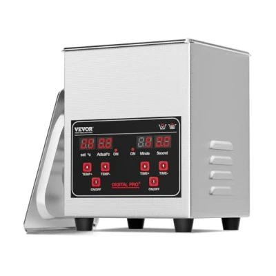 Afbeelding van VEVOR 1.3L Ultrasone reiniger 50W Reinigingsmachine Timer Mand en verwarming 40 kHz