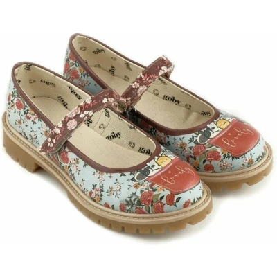 Afbeelding van GOBY Lovely Ballerinas Sandalen Hoge kwaliteit Handmade Meisjesprint Maat 42