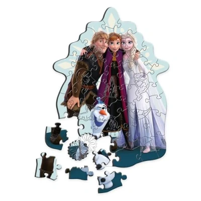 Afbeelding van Trefl Houten puzzels: Frozen, Geliefd Bevroren Land 50 stukjes, Gevormde Wooden Puzzle legpuzzel, Onregelmatige vormen, 10 figuurtjes, voor kinderen vanaf 5 jaar