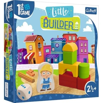 Afbeelding van Trefl Little Builder, 02342, bordspel voor de kleinsten, bouwen met bouwblokken, coöperatieve peuters, grote elementen, spelenderwijs leren, spel kinderen vanaf 2,5 jaar game, Builder