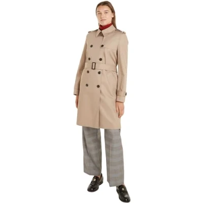 Afbeelding van Tommy Hilfiger Db Slim Fit Trenchcoat voor dames, Beige, 70