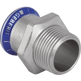 Afbeelding van GEBERIT MAPRESS PUNTSTUK RECHT 1 DELIG RVS 316 MET CIIR AFDICHTRING 15MM X R3/4 (PERSMOF BUITENDRAAD)