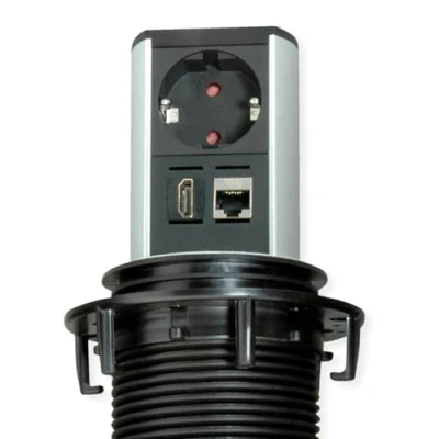 Afbeelding van BACHMANN ELEVATOR 1xCEE7/3 1xHDMI 1xCAT6A 90 0, 5m GST18
