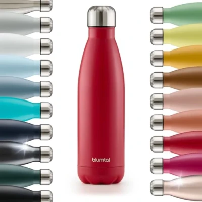 Afbeelding van Blumtal Thermosfles Met dubbele wand Thermosbeker Koffie, Thee en Koele dranken Travel Mug 500ml Rood