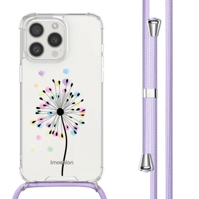 Afbeelding van Apple iPhone 15 Pro Max Hoesje Kunststof iMoshion Softcase/Koordhoesje/Backcover Sandstone Dandelion Telefoonhoesje