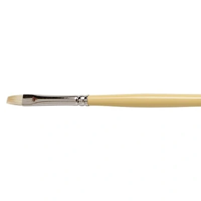 Afbeelding van Winsor &amp; Newton 5872002 Artists varkenshaarpenseel gemaakt van hoogwaardig Chunking varkenshaar voor olieverf en acrylverf Plat penseel kort lange Steel Nr. 2,