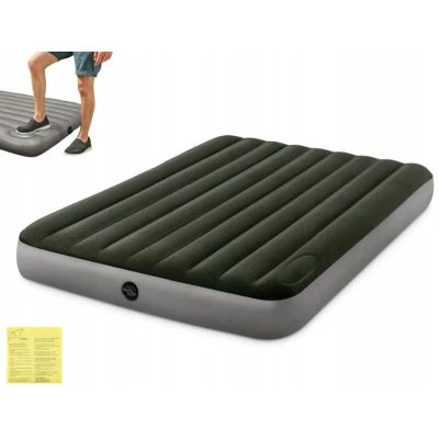 Afbeelding van Intex luchtbed met voetpomp Downy 2 persoons 203 x 152 22 cm
