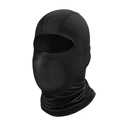 Afbeelding van SHIMA Balaclava Cooler Coolmax, ademende bivakmuts, uniseks, voor motorfiets, mesh, zacht, sneldrogend, het hele jaar door heren en dames, (M L, zwart)