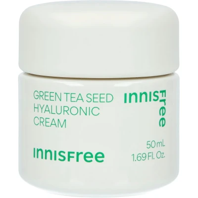 Afbeelding van Innisfree Green Tea Seed Hyaluronic Cream 50mL Korean Skincare Hydrate Glow Moisturizing