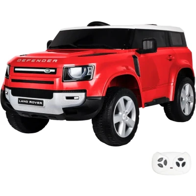 Afbeelding van Elektrische Kinderauto Landrover Defender Rood Krachtige Accu Op Afstand Bestuurbaar Veilig Voor Kinderen