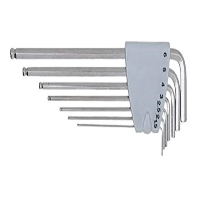 Afbeelding van KS Tools 964.0515 Inbus Haakse schroevendraaierset 1.5 mm, 2 2.5 3 4 5 6 mm 7 delig