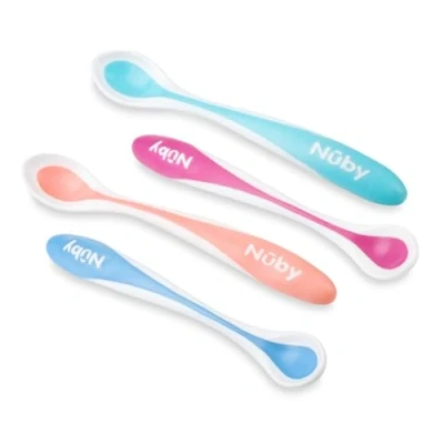 Afbeelding van Nuby Warmtegevoelige lepel met zachte rand 3m+ 2 stuks