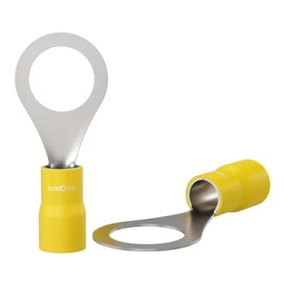 Afbeelding van Lumonic 25 x ringkabelschoen M10 delig geïsoleerd 4 6 mm² I geel kabelschoenenset, ringogen M10, ringkabelschoenen, kabelschoenen met oog