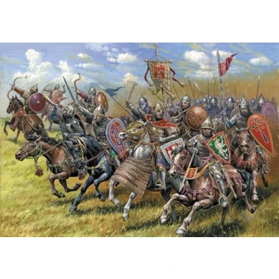 Afbeelding van 1:72 Zvezda 8039 Russian Mounted Knights XIII XIV centuries AD Plastic Modelbouwpakket