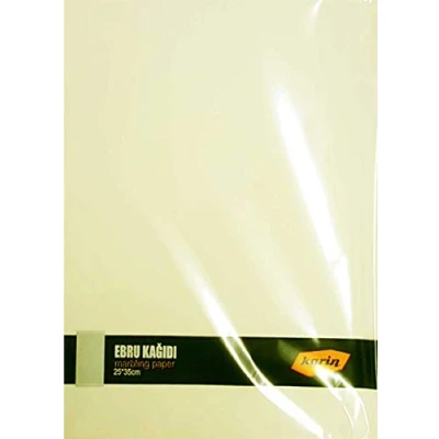 Afbeelding van Ahsen Ebru marmer papier 25x35cm (Krem 90g/m2 100 vellen) B 4 Kagidi