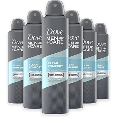 Afbeelding van DOVE Men + Care Deospray &quot;Clean Comfort&quot; anti transpirant 6er Pack (6 x 250 ml)