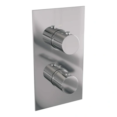 Afbeelding van Brauer Chrome Edition inbouwthermostaat inbouwdeel 2 gladde knoppen chroom Tijdloze uitstraling