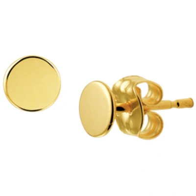 Afbeelding van Geelgouden Oorknoppen rond 4018948 Oorbellen horloge Goudkleur