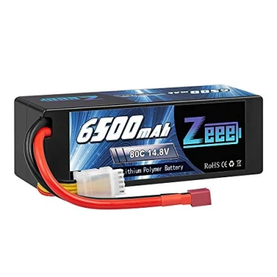 Afbeelding van Zeee 4S Lipo batterij 6500 mAh 14,8 V 80C harde hoes met connector Deans T stekker, voor RC Evader BX Auto Truck LKW Truggy hobby