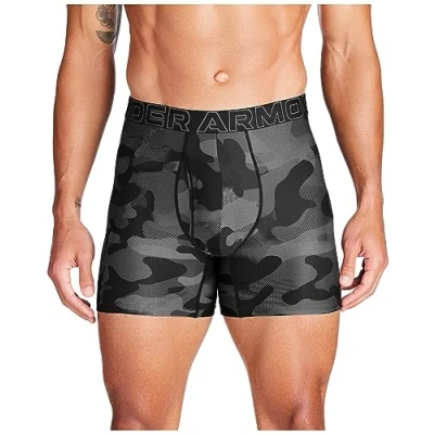Afbeelding van Under Armour Heren Standard Tech 6&quot; Boxerjock, Multipack, Zwart Neo Camo Print 3 Pack, XX Large, Zwarte XXL