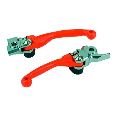 Afbeelding van Polisport Set Klapbare Hendels Husqvarna FC250 FC350 FC450 TC125 TC250 2019 2022 KTM EXC125 EXC200 SX125 SX150 2014 2015 Oranje