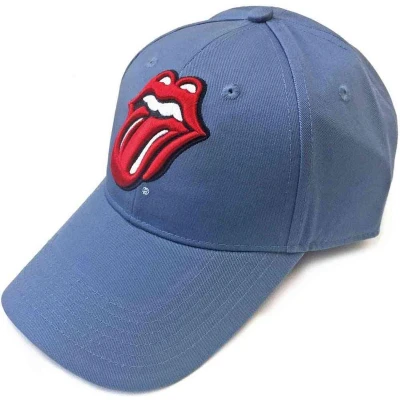 Afbeelding van The Rolling Stones Classic Tongue Baseball pet Blauw