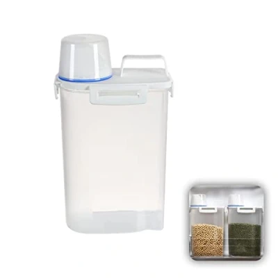 Afbeelding van KAYLRE Opbergdoos voor de keuken, voorraaddoos met deksel, luchtdicht, rijst, muesli, pasta, meel