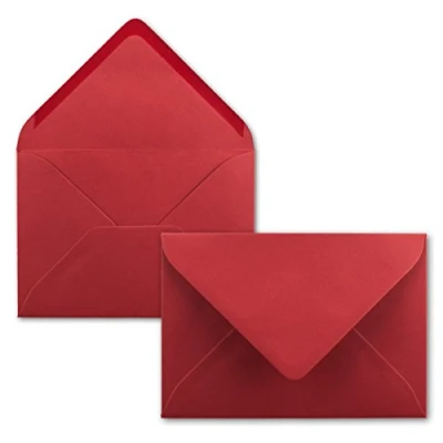 Afbeelding van Neuser Kleurvrije C6 Enveloppen, 162 x 114 mm, zelfklevend 25 Umschläge 14 Rosenrot