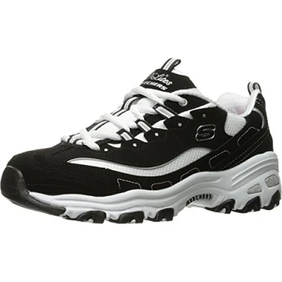 Afbeelding van Skechers D&#039;LITES BIGGEST FAN dames Sneakers, Schwarz Weiß, 36.5 EU Breed