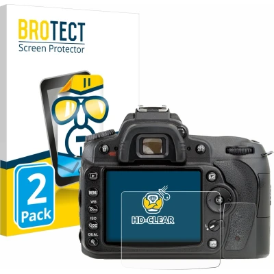Afbeelding van BROTECT Screenprotector voor Nikon D90 Folie Beschermfolie transparant (2 Stuks)