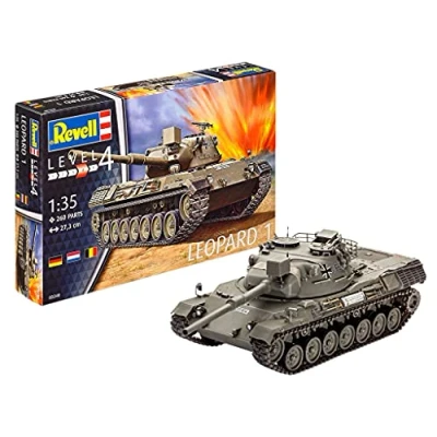 Afbeelding van Revell Modelbouwset Panzer 1:35 Leopard 1 op schaal 1:35, niveau 4, getrouwe replica met veel details, 12 jaar tot 99 jaar, 03240