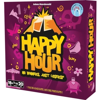 Afbeelding van Asmodee Cocktail Games Happy Hour gezelschapsspellen kaartspellen drinkspel vanaf 18 jaar 3 tot 10 spelers Franse versie