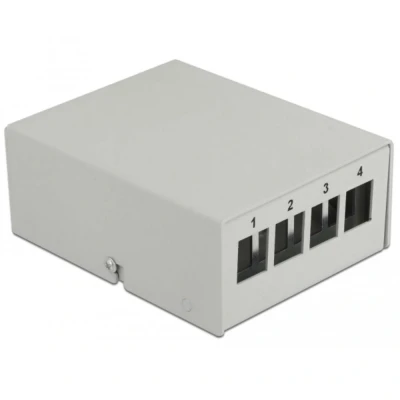 Afbeelding van Delock Keystone Patchpanel 4 Port grau