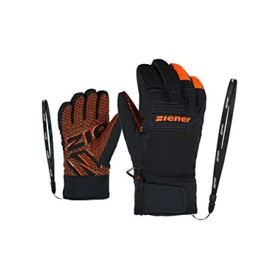 Afbeelding van Ziener Kinderskihandschoenen/wintersport waterdicht ademend trendy Primaloft LANUS AS, helder oranje, 6,5