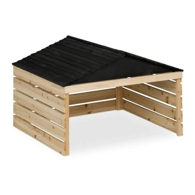 Afbeelding van robotmaaier garage 52,5 x 79 74 cm zadeldak hout