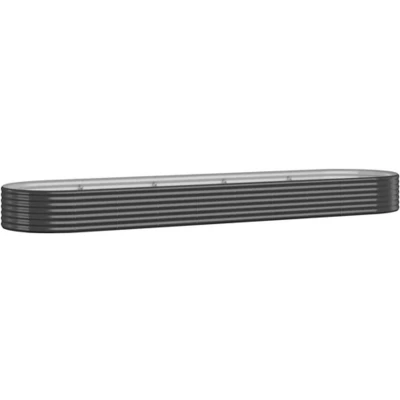 Afbeelding van Plantenbak 396x100x36 cm gepoedercoat staal antracietkleurig