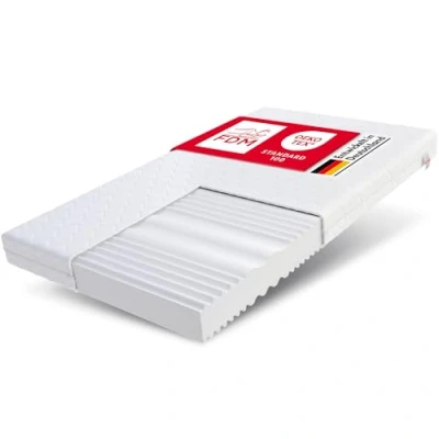 Afbeelding van FDM Matras 200x200 cm COMFORT DUO Koudschuimmatras 7 comfortzones Hardheidsgraad H3 en H4 HR schuim 12 Hoog Dubbelzijdig Oprolbaar met Hypoallergene Wasbare Premium Tijk Oeko Tex