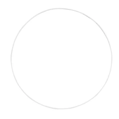 Afbeelding van GLOREX 6 1294 207 metalen ring om te knutselen met een diameter van ca. 25 cm, gecoat in wit, ideaal voor dromenvangers, macramé, wanddecoratie en bloemisterij, bruiloft