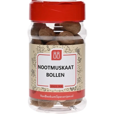 Afbeelding van Van Beekum Specerijen Nootmuskaat Bollen Pot 160 gram