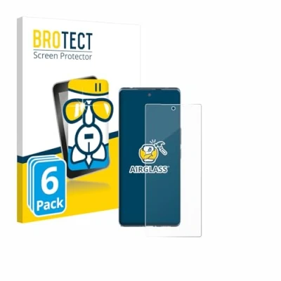 Afbeelding van BROTECT Screenprotector voor HTC U24 Pro Folie Beschermfolie Beschermglas transparant (6 Stuks)