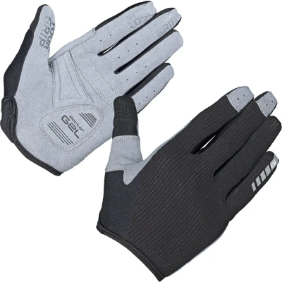 Afbeelding van GripGrab Women&#039;s Shark Padded Lange Vinger Zomer MTB Gravel Fietshandschoenen Zwart Vrouwen Maat L