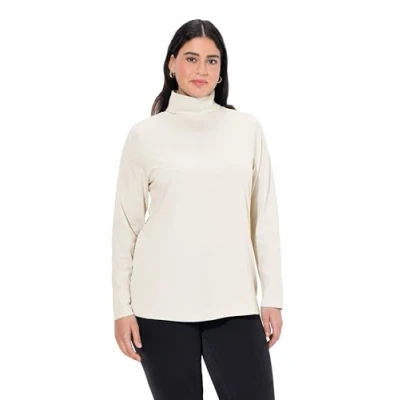 Afbeelding van Ulla Popken Basic T shirt voor dames, naturel, 42 44