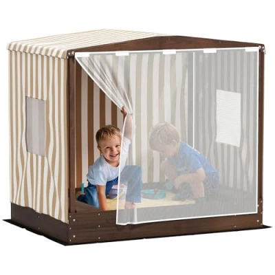 Afbeelding van AIYAPLAY Sandkasten Tannenholz, Polyester 142L x 101,5B 131H cm Braun