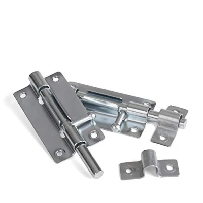 Afbeelding van LouMaxx deurgrendel, set van 2, grendelslot 38 x 70 mm, inclusief schroeven, slotgrendel, schuifgreep, vergrendeling voor deuren, boutengrendel, deurvergrendeling