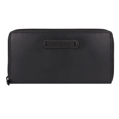 Afbeelding van Greenburry Upcycled Tarpaulin 19 CM Portemonnee, Dames, Maat: One Size, Black