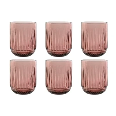 Afbeelding van Glazenset Home ESPRIT Roze Kristal (6 Stuks)