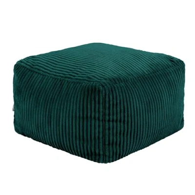 Afbeelding van icon &quot;Theo&quot; Corduroy Hocker, Teal Groen, Zitzak Stoel met Vulling, Cord Poef, Woonkamerzitzakken