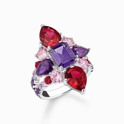 Afbeelding van Thomas Sabo TR2441 477 7 50 Ring Dames 925er Zilver ringmaat