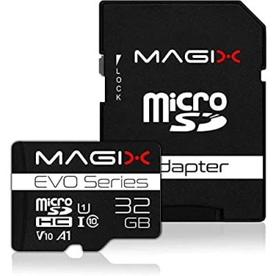 Afbeelding van Magix 32 GB microSD kaart Class10 V10 U1, leessnelheid tot 80 MB/s, EVO serie (SD adapter inbegrepen)